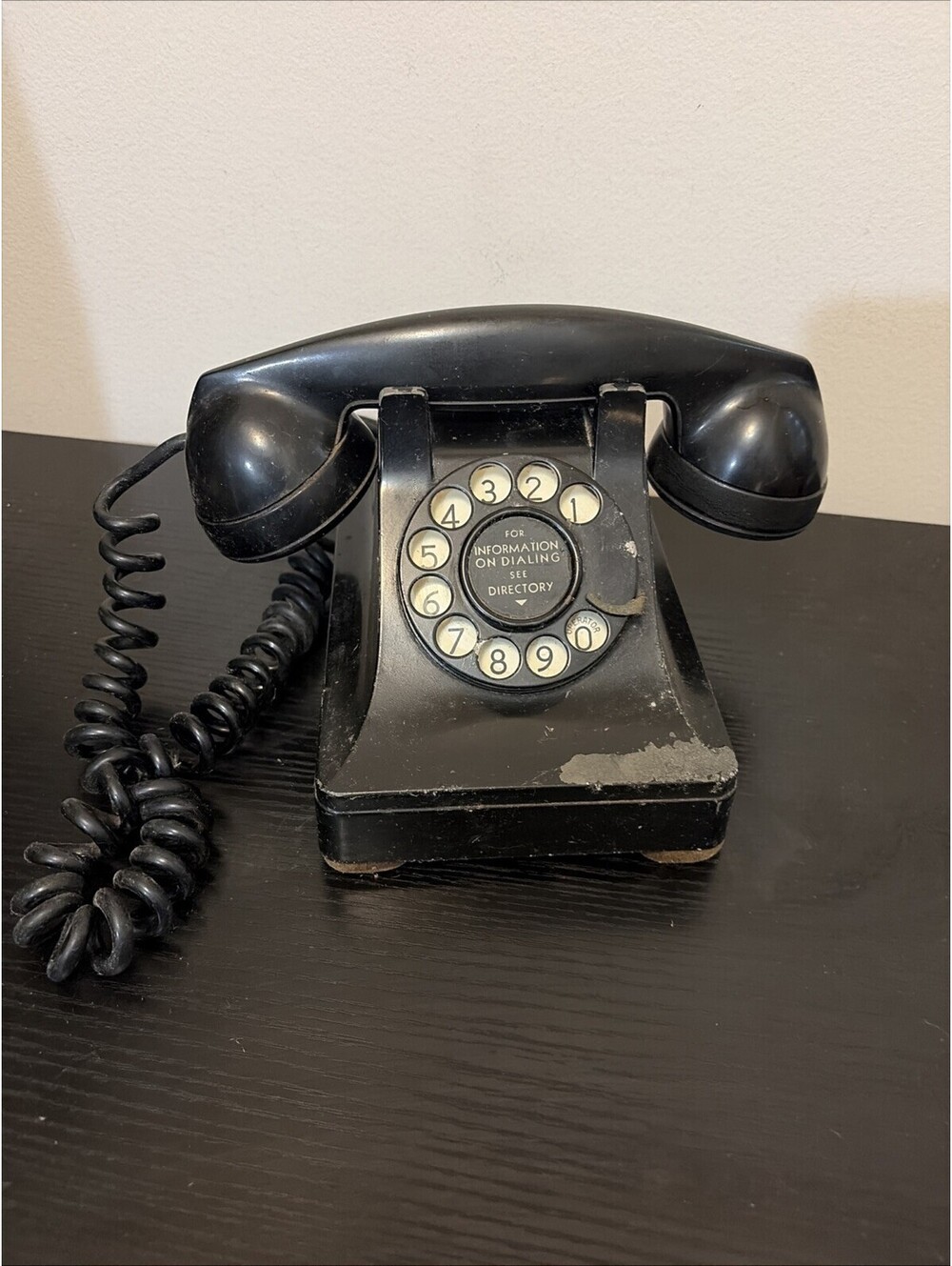 Vintage Black Bakelite Western Electric Rotory Phone
